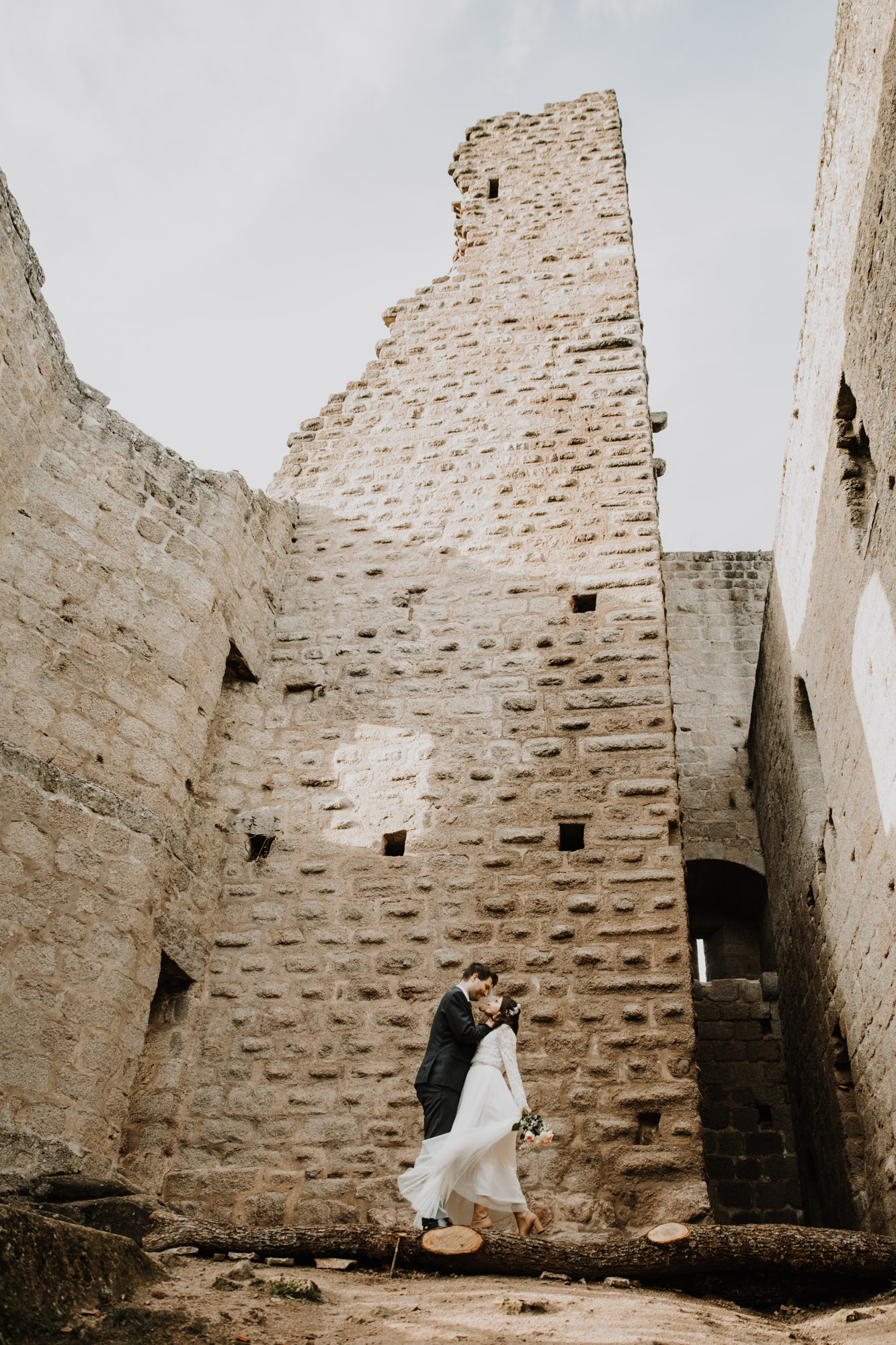day after mariage dans un château en ruine
